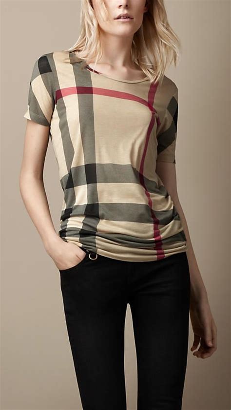 burberry t shirt for women|Burberry shirt women outfit.